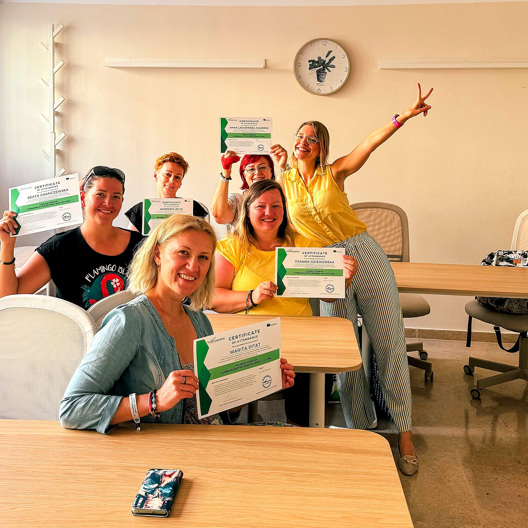A group of Polish teachers learning communicative Spanish.